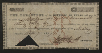 Pay certificate to J. W. Willson