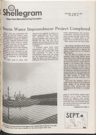 Shellegram, Vol. 42, No. 31, August 25, 1977