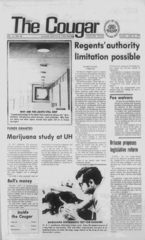 The Daily Cougar. Vol. 41, No. 58, January 23, 1975.