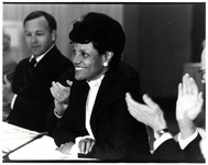 Marguerite Ross Barnett receiving applause