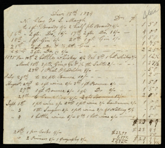 Bill from Shubael Marsh to Nestor Clay