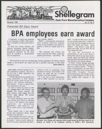 Shellegram, Vol. 51, No. 9, November 1986