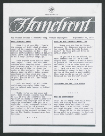 Homefront, September 30, 1987