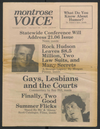 Montrose Voice, No. 303, August 15, 1986