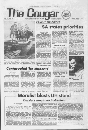 The Daily Cougar. Vol. [43], No. 50, December 1, 1976.