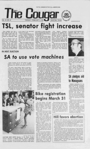 The Daily Cougar. Vol. 39, No. 65, February 6, 1973.