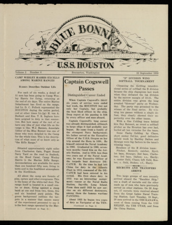 The Blue Bonnet, Vol. 2, No. 6, September 22, 1939