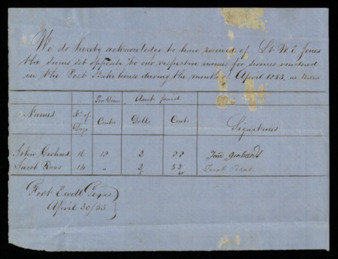 Affidavit signed by John Gerhard and Jacob Raas