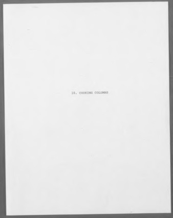 Bert L. Long, Jr. resume and cooking columns