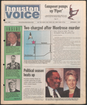 Houston Voice, No. 1089, September 7, 2001
