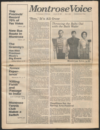 Montrose Voice, No. 222, January 25, 1985