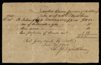 Tuition bill from S. J. Bryan Rhine to Leander Beeson