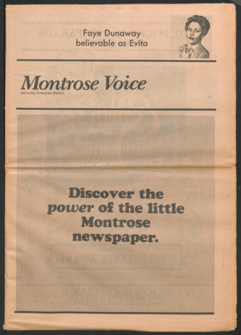Montrose Voice, No. 18, February 27, 1981