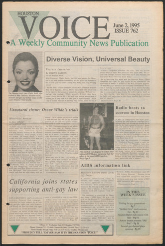 Houston Voice, No. 762, June 2, 1995