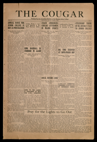 The Cougar, Vol. 2, No. 3, April 1929