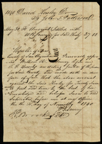 Probate Court document affirming that Dr. David Kenley owes William R. Scurry $27