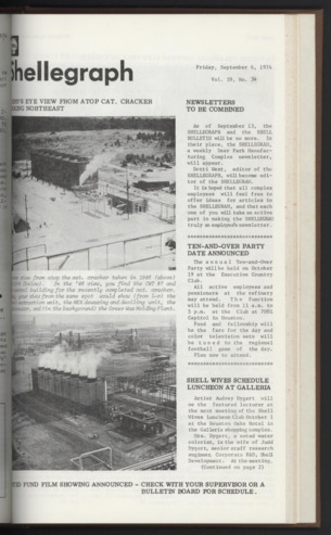 Shellegram, Vol. 39, No. 34, September 6, 1974