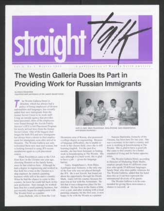 Straight Talk, Vol. 4, No. 1, Winter 1995
