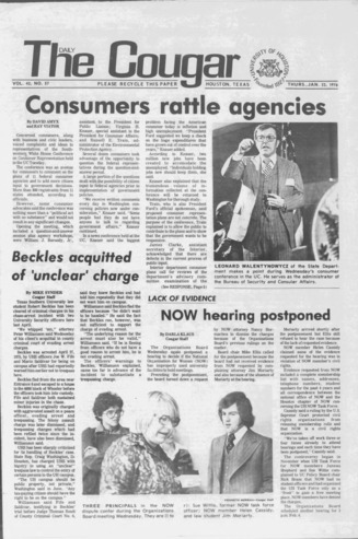 The Daily Cougar. Vol. 42, No. 57, January 22, 1976.