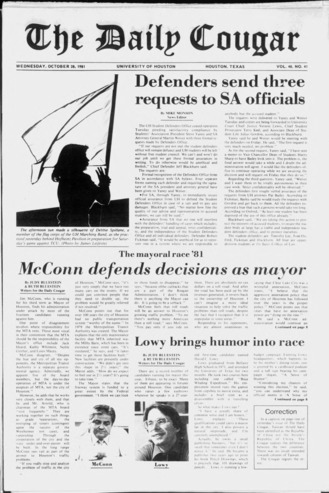 The Daily Cougar. Vol. 48, No. 41, October 28, 1981.