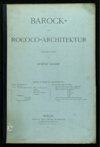Barock- und Rococo- Architektur, Volume 3, Part 2