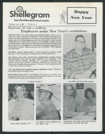 Shellegram, Vol. 46, No. 1, January 1, 1981