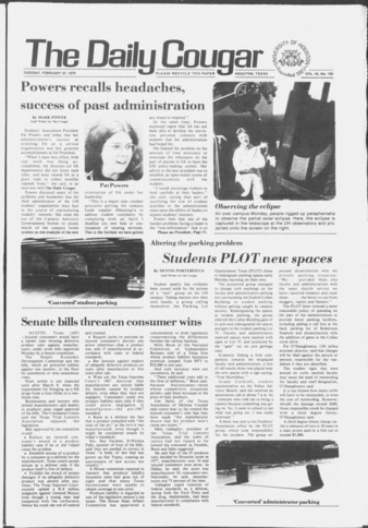 The Daily Cougar. Vol. 45, No. 100, February 27, 1979.