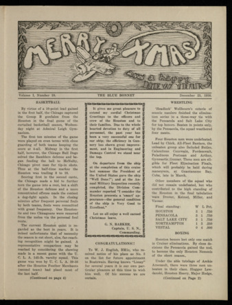 The Blue Bonnet, Vol. 1, No. 10, December 25, 1938