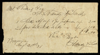 Bill from Robert E. Handy and William Lusk to Thomas Gay