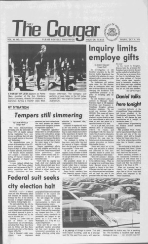 The Daily Cougar. Vol. 42, No. 21, October 9, 1975.