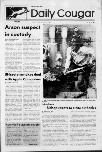 The Daily Cougar. Vol. 51, No. 63, January 25, 1985.
