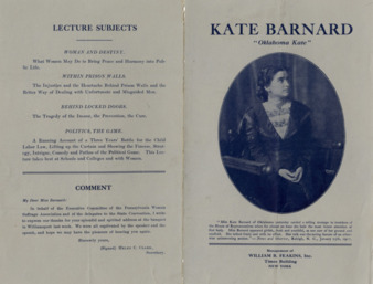 Kate Barnard, "Oklahoma Kate"