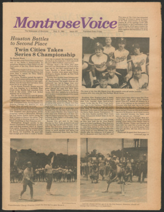 Montrose Voice, No. 201, August 31, 1984