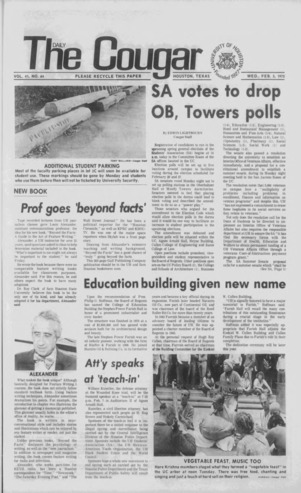 The Daily Cougar. Vol. 41, No. 64, February 5, 1975.