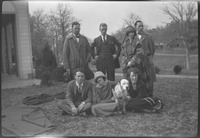 Group of people and dog