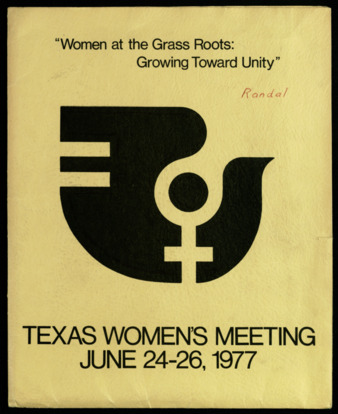 Women at the Grass Roots: Growing Toward Unity, Texas Women's Meeting folder