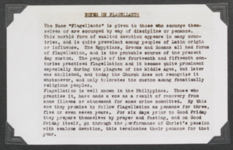 A note on flagellants