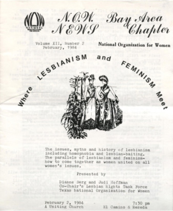 NOW News Bay Area Chapter, Vol. 12, No. 2, February 1984