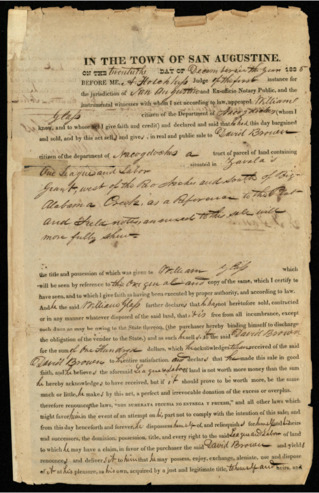 Land grant for one league and labor of land in Zavala’s Grant