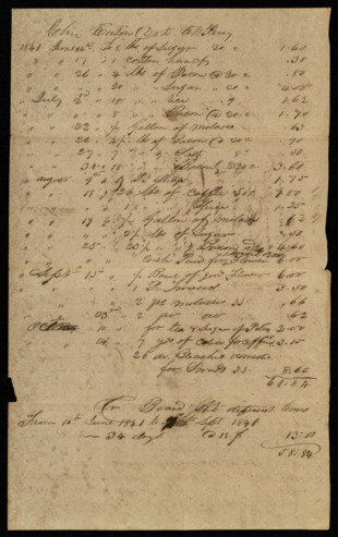 Bill from E. W. Perry to John Eaton
