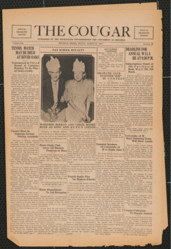 The Cougar, Vol. 1, No. 22, March 29, 1935