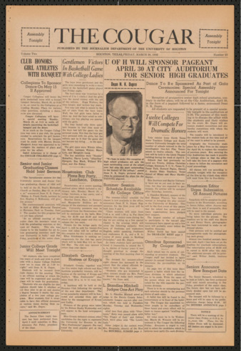 The Cougar, Vol. 2, No. 23, March 20, 1936