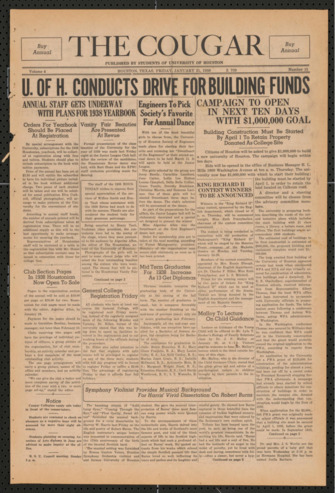 The Cougar, Vol. 4, No. 15, January 21, 1938
