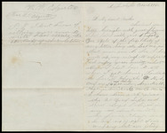 Letter from William Edgerton to Dorothy Edgerton, regarding waiting to get paid