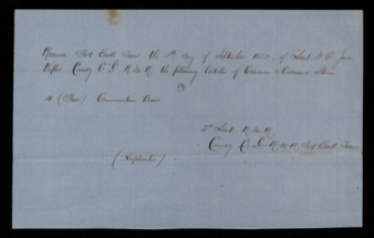 Receipt for 4 boxes of ammunition delivered to Fort Ewell