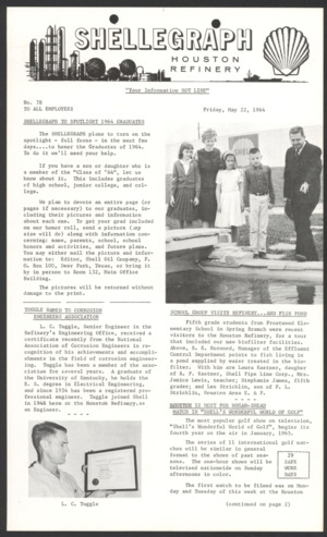 Shellegraph, No. 78, May 22, 1964 