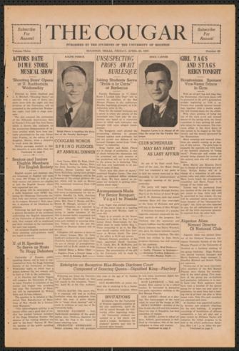 The Cougar, Vol. 3, No. 28, April 23, 1937