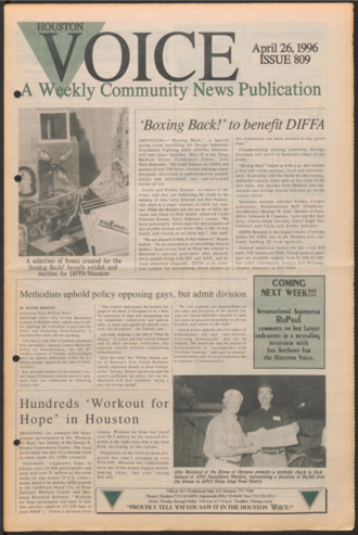Houston Voice, No. 809, April 26, 1996