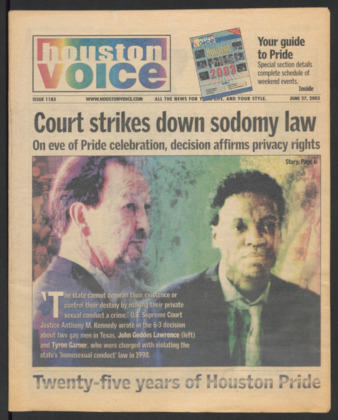 Houston Voice, No. 1183, June 27, 2003
