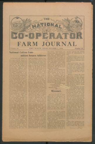 The National Co-Operator and Farm Journal, Vol. 29, No. 49, October 1, 1908